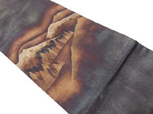 リサイクル　山並み模様織出し名古屋帯